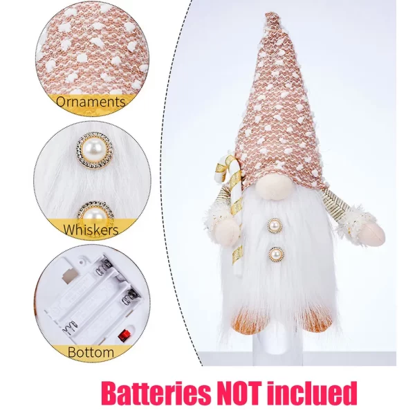 Glowing Gnome Christmas Faceless Doll 30cm Tree Decorations 2025 - Image 3