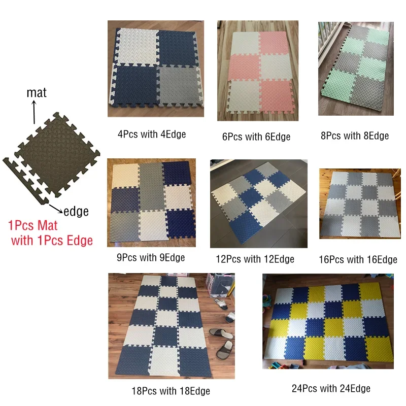 16pcs Foam Baby Play Mat Puzzle Mat Kids Interlocking Exercise Tiles Rugs Puzzle Floor Tiles 30*30*1cm - Image 4