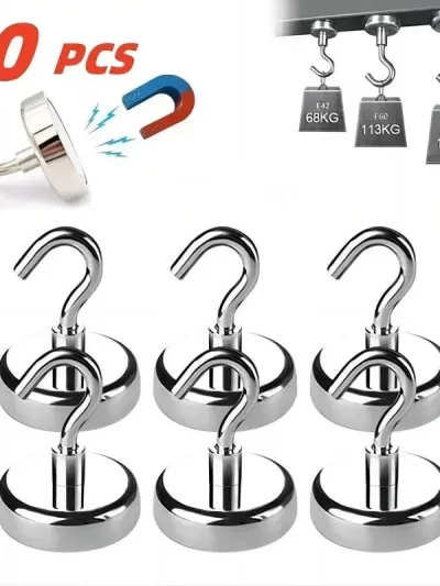 10PCS Strong Magnet Hooks Multi-Purpose Storage Hooks Home Kitchen Bar Storage Hooks Key Storage Hooks
