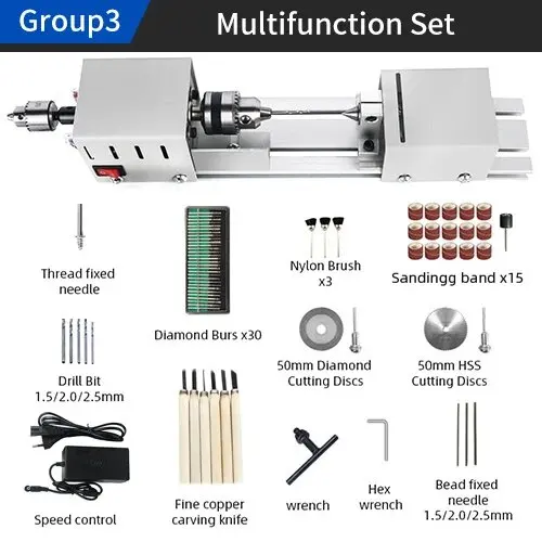 12-24V Buddha Bead Machine Multifunction Mini Lathe Compact Lathe Turning Center for Wood Sanding Polishing Jewelry Rotary Tools - Image 8