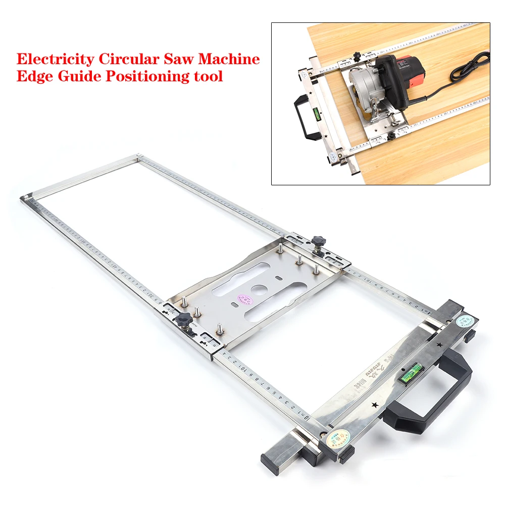 4 Inch Circular Saw Trimmer Machine Adjustable Angle and Depth Edge Guide Positioning Frame Cutting Board Tool Stainless Steel