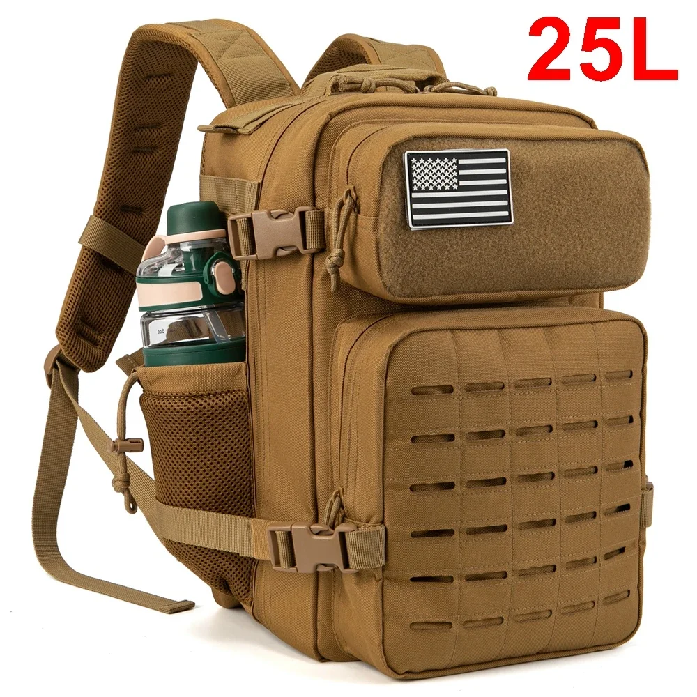 25L/45L Tactical Backpack for Men and Women Outdoor Survival Bug Out Bag Rucksack Hking with Bottle Holder - Image 21