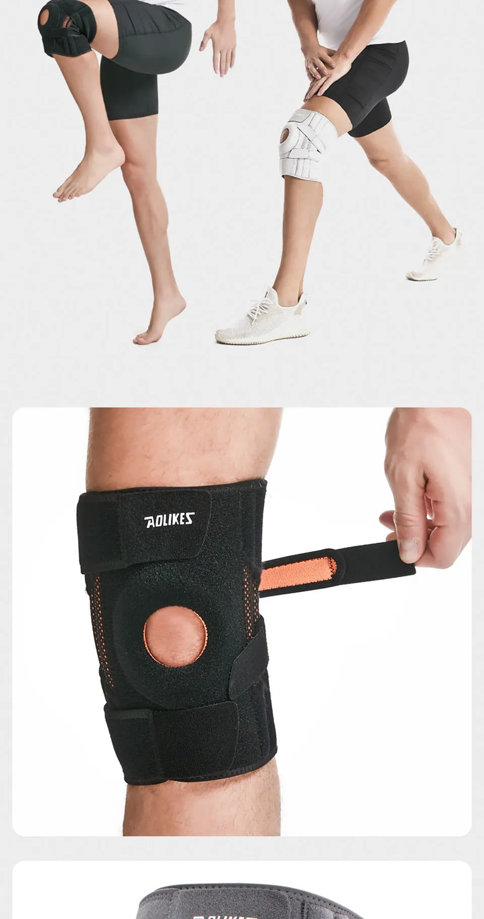 AOLIKES 1PCS NEW Knee Brace with Side Stabilizers & Patella Gel Pads,Knee Support - Image 21