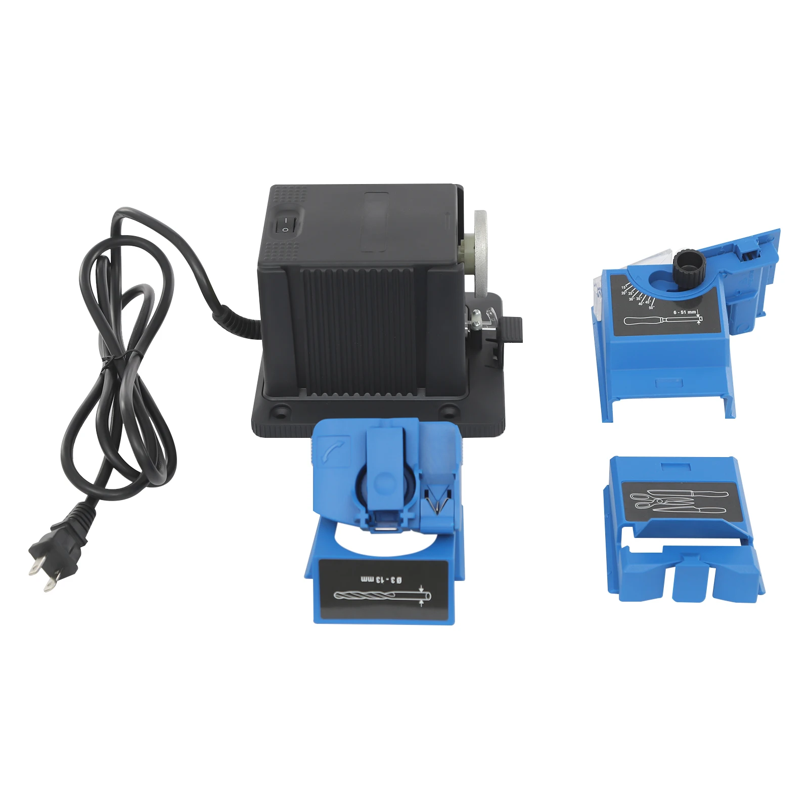 Electric Sharpening Machine, 96W 1350RPM Electric Drill Bit Sharpener, Multifunctional Knife Scissor Sharpening Tool, Adjustable - Image 13