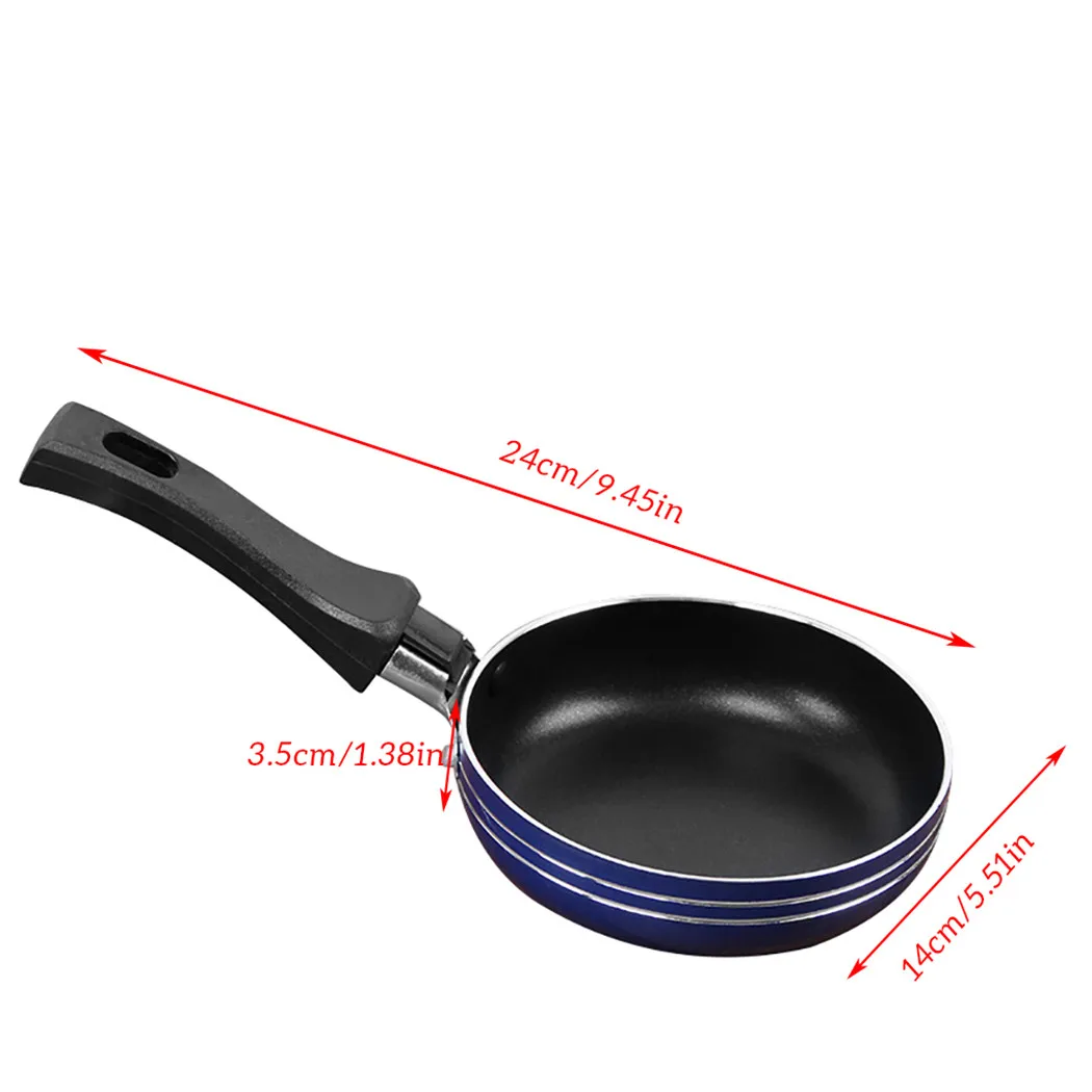 12cm/14cm/16cm Mini Frying Pan Non-Stick Steel Frypan Pot Saucepan - Image 5