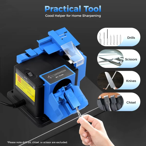 96W 110V Multifunctional Electric Sharpening Machine Electric Drill Bit Sharpener - Image 9