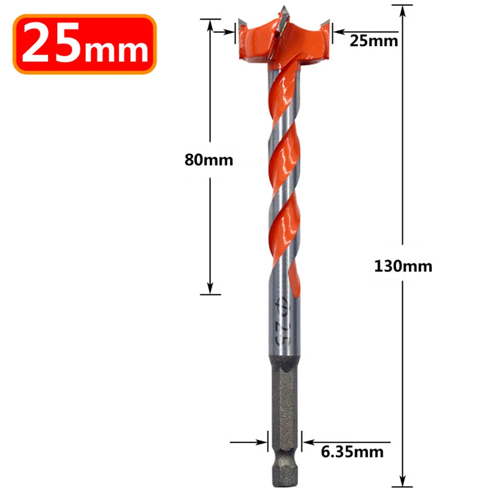 1PC Extended Woodworking Hole Opener Alloy Thread Drill Bit With Hexagonal Handle - Image 12