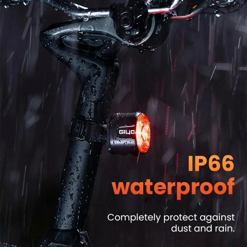 Bicycle Smart Brake Tail Light Mtb Road Bike Auto Brake Sensing Light Sb Rechargeable Ipx6 Waterproof Led Warning Rear Lamp - Image 6