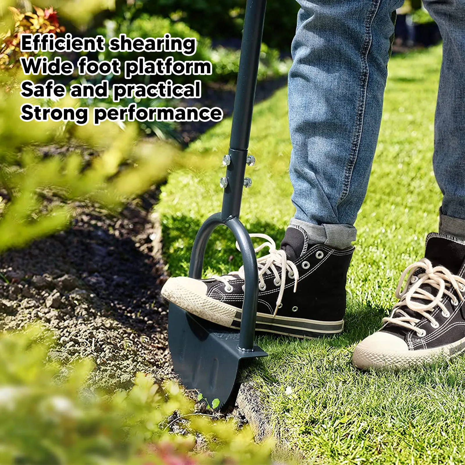 Half Moon Lawn Edger High Hardness Simple Cleansing Carbon Steel Manual Trimming Shovel - Image 4