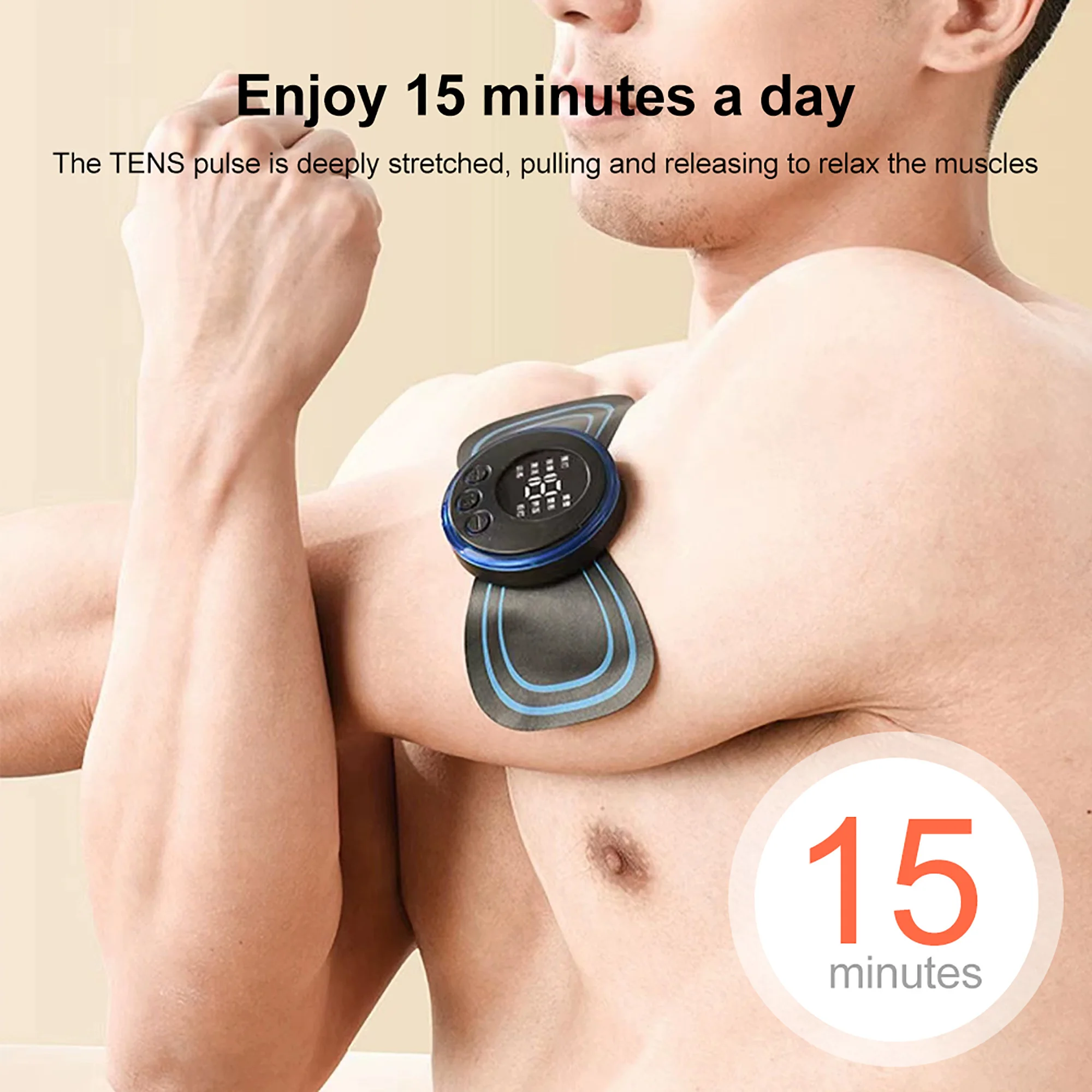 Neck Massager Mini Electric Neck Massage EMS Cervical Back Vertebra Massage Patch 8 Modes - Image 17