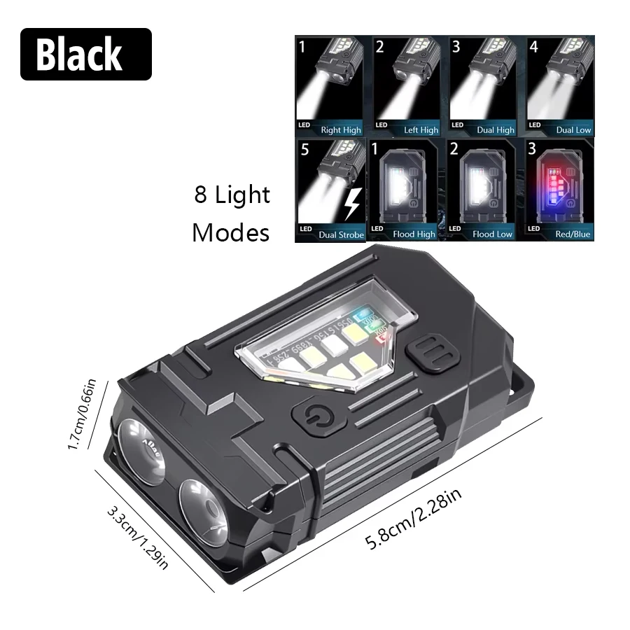 XIWANGFIRE Super Bright Pocket Torch Light LED Multifunctional Linterna Magnetic COB EDC Mini Keychain Flashlight Rechargeable - Image 10