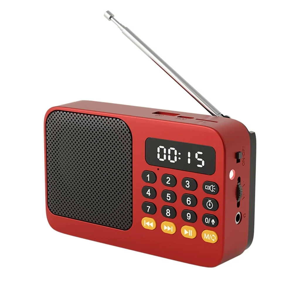Portable Radio Music Player Handheld Rechargeable Digital FM USB TF MP3 Player Speaker - Image 9