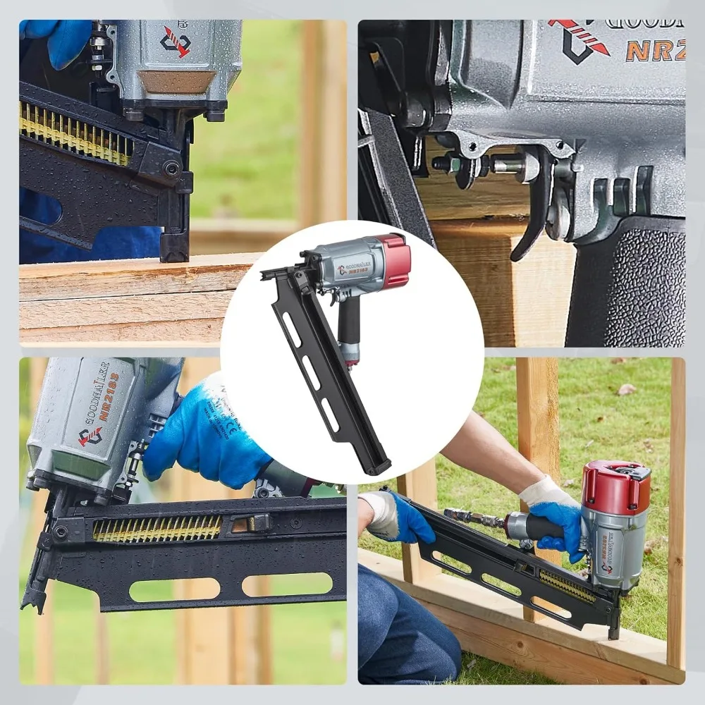 NR2183 Framing nailer 21 Degree Plastic Strip Nailer 2-Inch up to 3-1/4-Inch Plastic Collated Full Head Framing Nails Aluminum M - Image 3