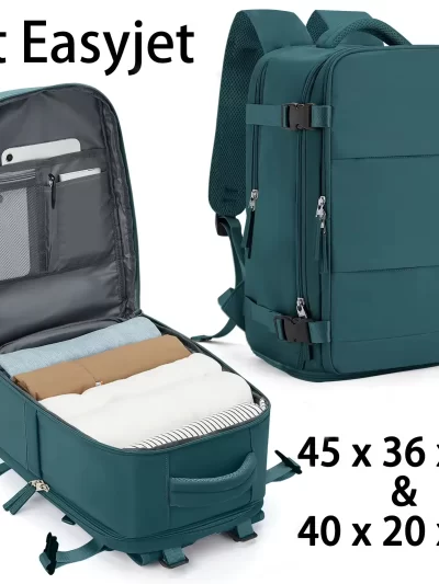 Easyjet Cabin Bag 45x36x20 Backpack, 40x20x25 Ryanair Carry-Ons, Women/Men Aeroplane Travel Backpack