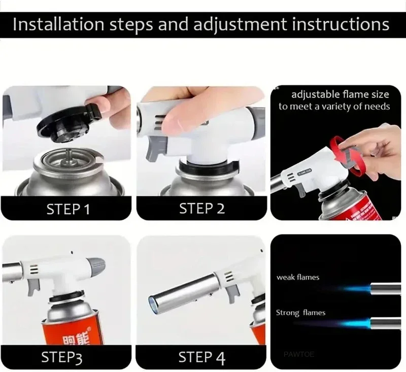 Camping Baking Barbecue Gas Torch Welding Fire Maker Lighter Butane Burner - Image 9