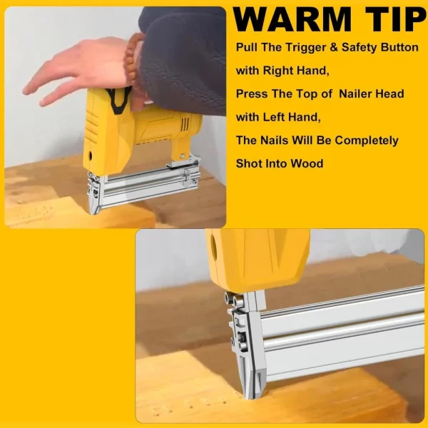 18 Gauge Cordless Brad Nailer Compatible with Dewalt 20V Battery (Not Included), Electric Nail Gun/Staple Guni - Image 5