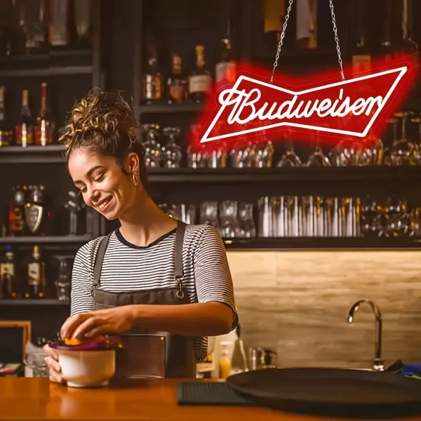 budweiser logo beer bar Neon Signs  Bar Neon Beer Light Sign - Image 4