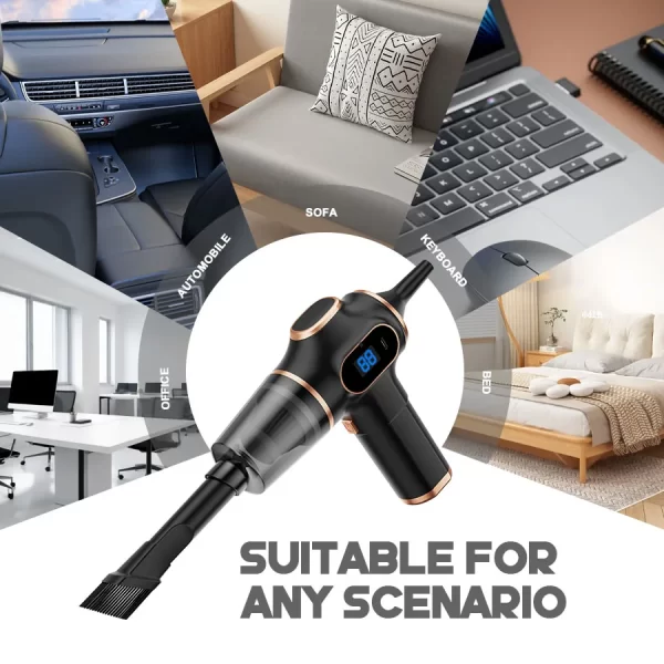 ABS Wireless Car Vacuum Cleaner Home Appliance Sofa Office High-Power - Image 3