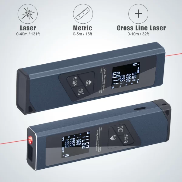 Mini Laser Rangefinder Digital Tape Measure Laser Ruler USB Charge Aluminum Alloy Fuselage Portable Digital Laser Distance Meter - Image 9