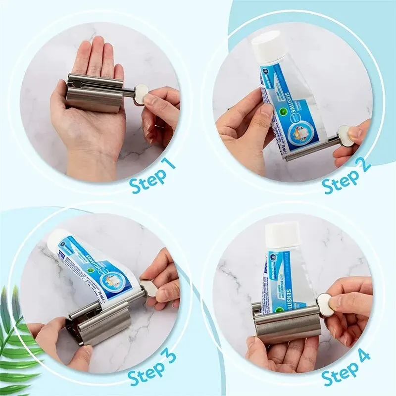 1pc Stainless Steel Wringer Roller Rotate Dispenser for Ointments Cosmetics Bathroom Accessories Toothpaste - Image 5