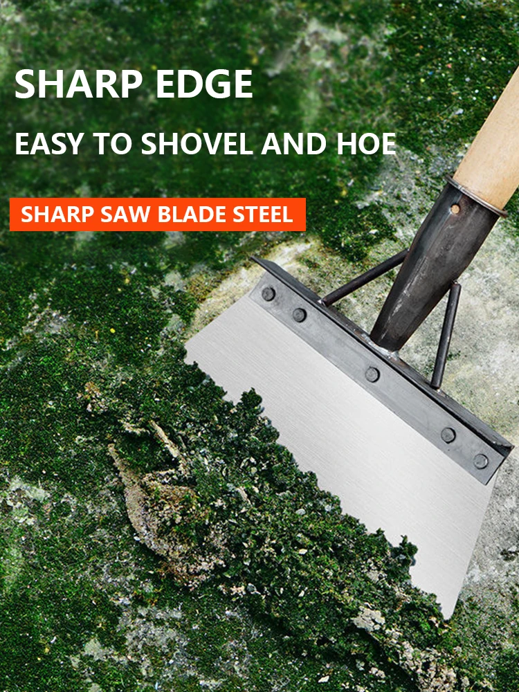 Multifunctional Outdoor Cleaning Shovel Saw Blade Steel Blade Flat Head Shovel - Image 6