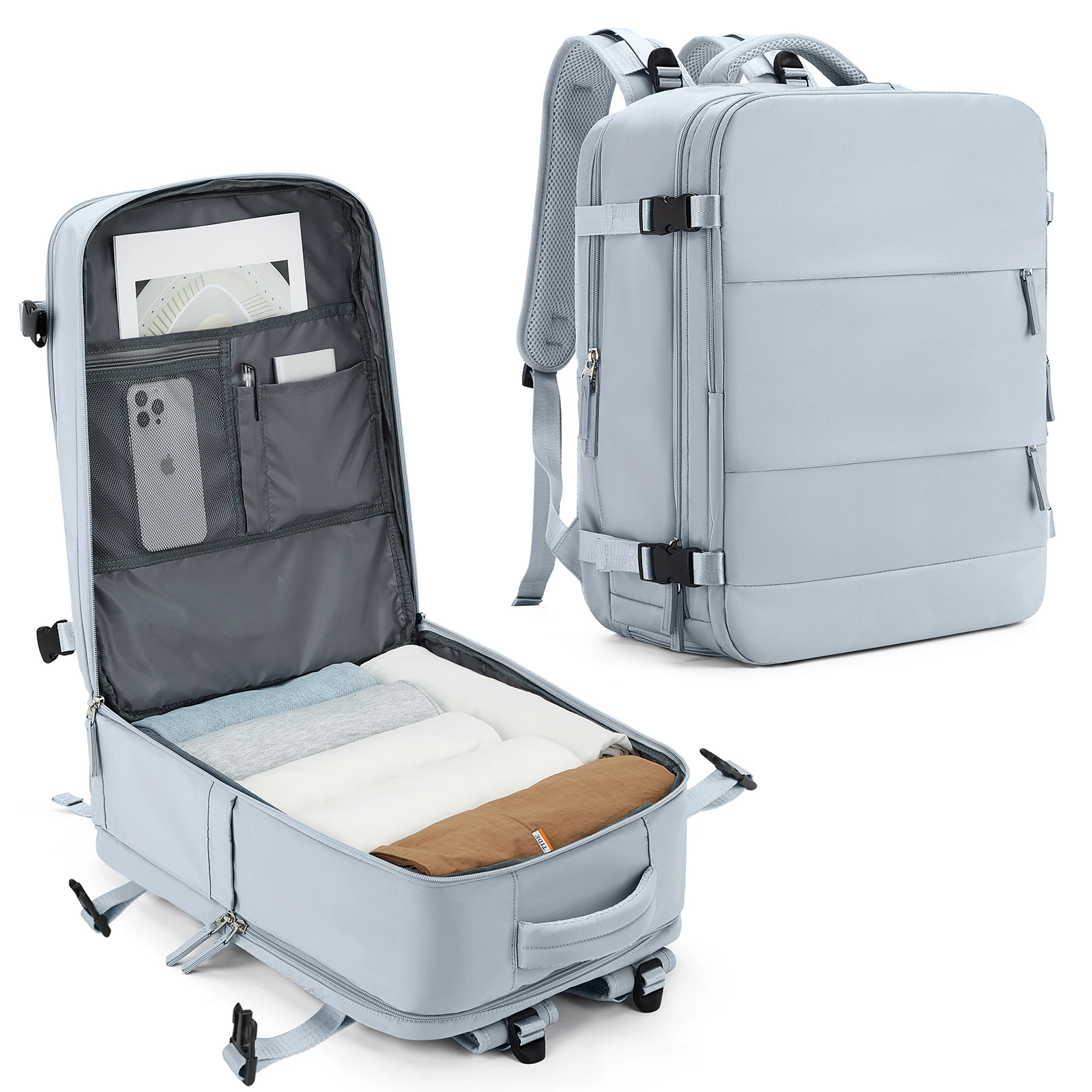 Easyjet Cabin Bag 45x36x20 Backpack, 40x20x25 Ryanair Carry-Ons, Women/Men Aeroplane Travel Backpack - Image 9