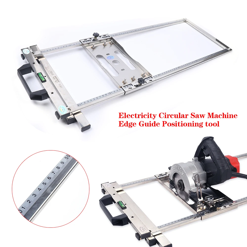 4 Inch Circular Saw Trimmer Machine Adjustable Angle and Depth Edge Guide Positioning Frame Cutting Board Tool Stainless Steel - Image 3