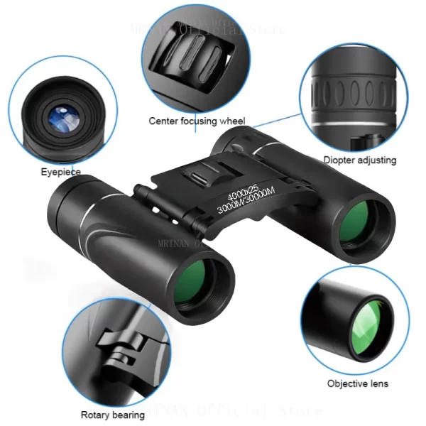 4000X25 HD Portable Powerful Binoculars Monocular Long Range BAK4 Telescope Folding Optics - Image 11