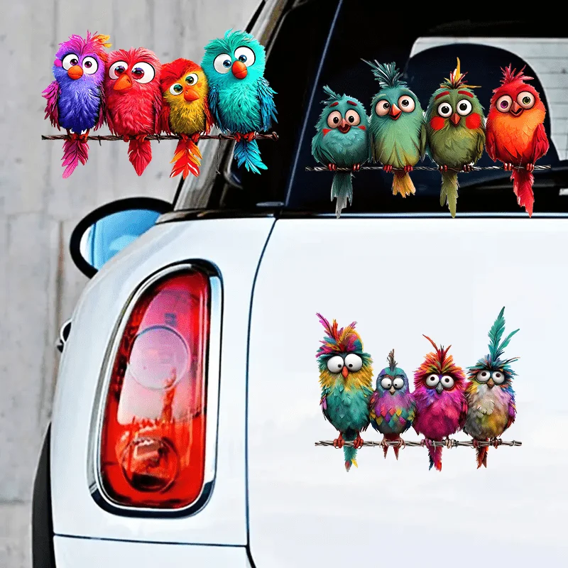 1PC Funny Bird Creative Glass Window Decorative Stickers for Windows Glass Wall Mirror - Image 5