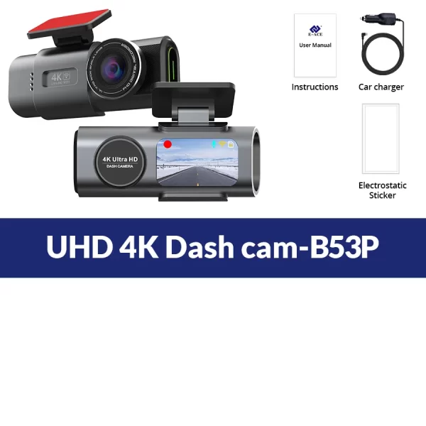 Dash Cam 4K GPS WIFI APP 24H Night Vision Mini Optional Rear Lens Dashcam Car DVR Video Recorder Camera For Car Black Box - Image 29
