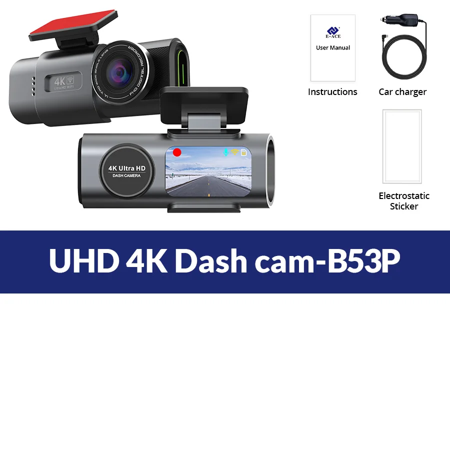 Dash Cam 4K UHD Recording Car Camera DVR Night Vision Video Recorder Built-In Wi-Fi Support GPS 24H Parking - Image 22