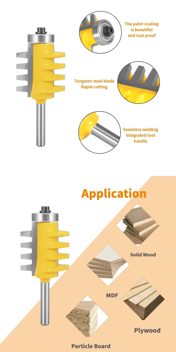 YUSUN 6MM-12.7MM Shank Joint Bit Router Bit Woodworking Milling Cutter For Wood Bit face Mill - Image 15