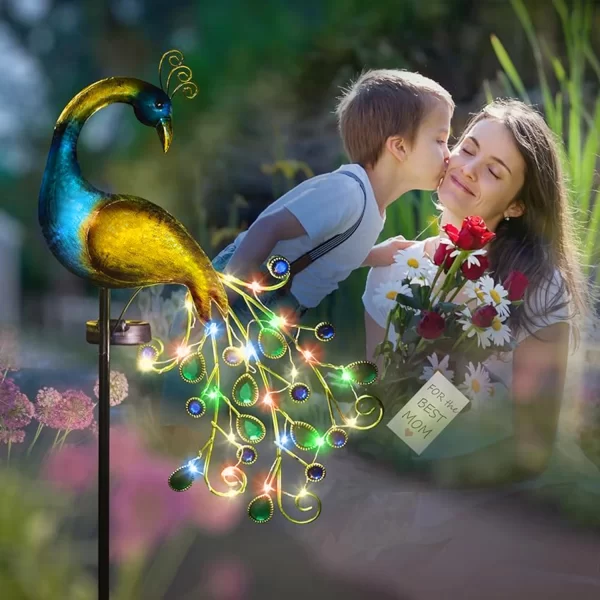 1 PC Peacock Animal-Shaped Solar Garden Lamp Outdoor Decorative Lighting Automatic Sensor Solar-Powered - Image 11