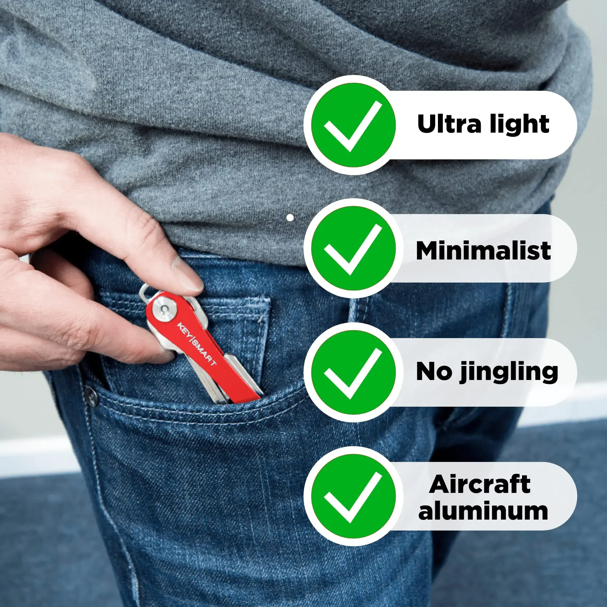 Smart key chain Mini Key Organizer Compact Key Wallet Aluminum - Image 5