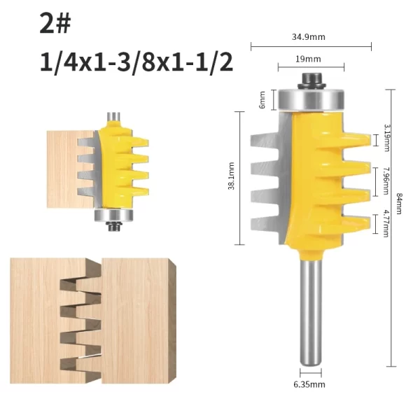 YUSUN 6MM-12.7MM Shank Joint Bit Router Bit Woodworking Milling Cutter For Wood Bit face Mill - Image 11