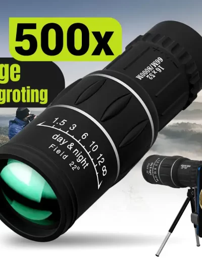 16x52 Monocular Telescope High-Power Dual Focus Optical Zoom Scope High Magnification Long Range Night Spyglass Telescope