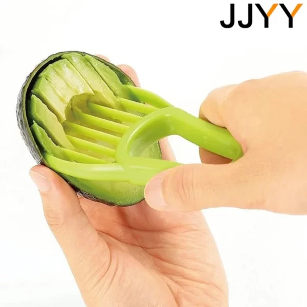 JJYY 3 In 1 Avocado Slicer Shea Corer Butter Fruit Peeler Cutter Pulp Separator - Image 4