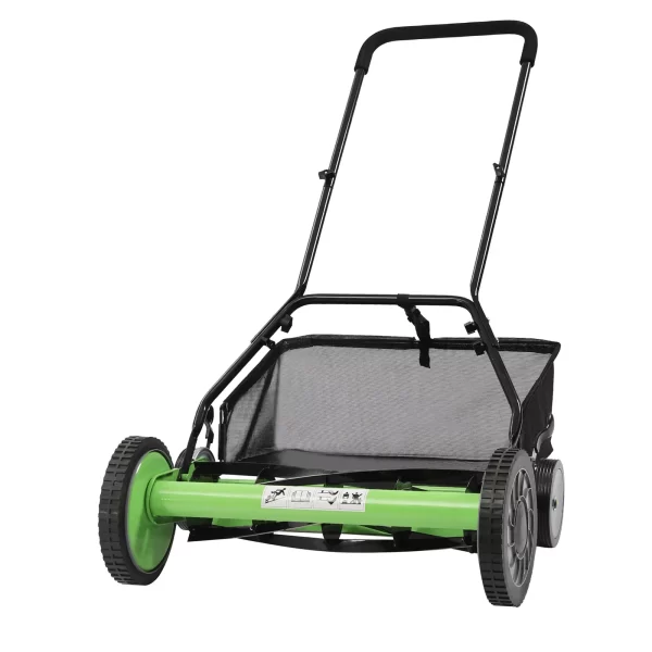 Walk-Behind Lawn Mower with 65 Manganese Steel Blades, Adjustable Height, Quiet Operation - Image 4