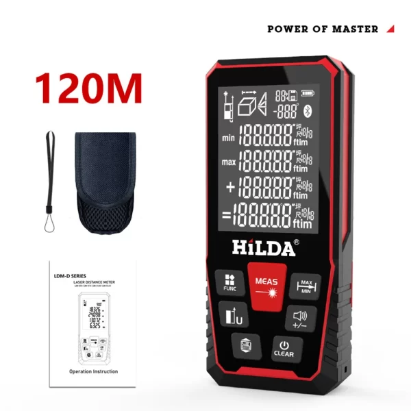 Building Measure Ruler Portable Range Test Finder Backlit LCD Distance Measure Tool Ft/in/Ft/Ft+in - Image 5
