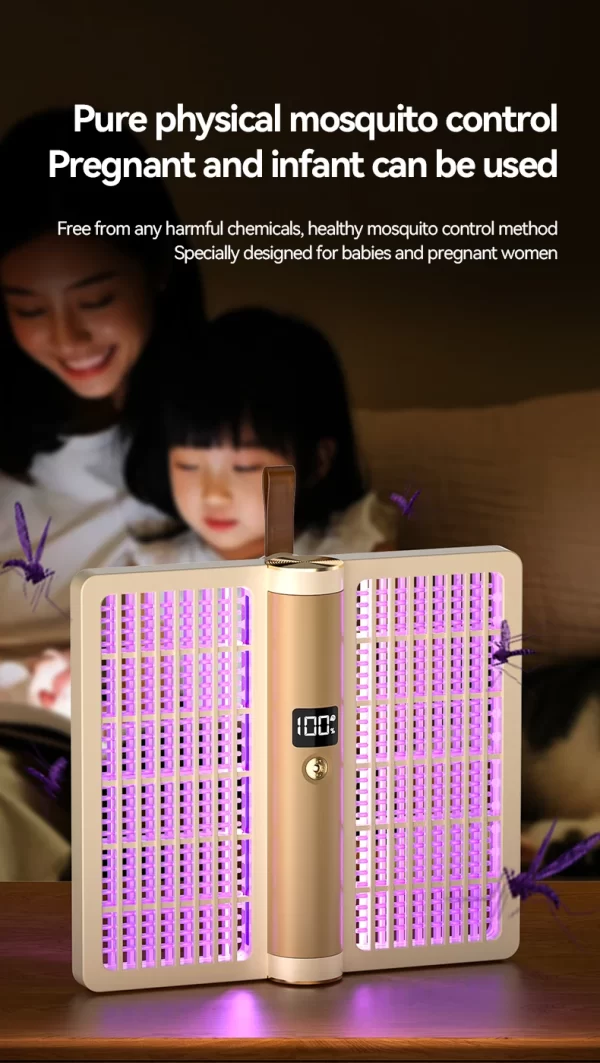 Electric Shock Mosquito Swatter Foldable Zapper Anti Mosquito Lamp Repellent Killer Rechargeable - Image 28