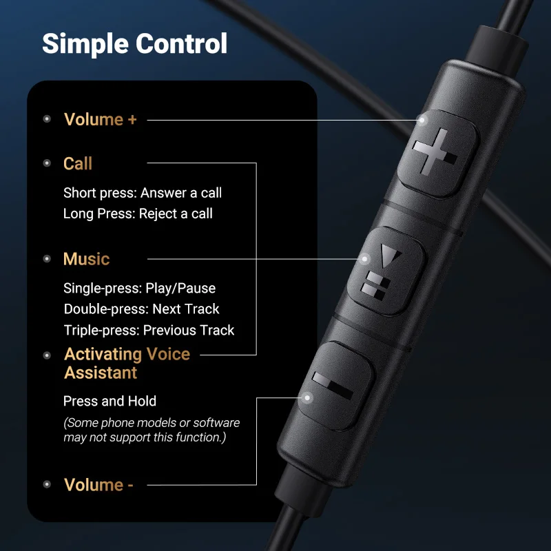 UGREEN 3.5mm USB Type C Wired Earbuds with Microphone, Wired Earphones in Ear Headphones HiFi Stereo,For Most with 3.5mm Jack - Image 4