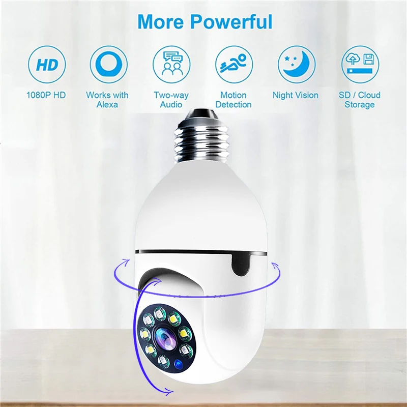 4G WiFi IP Camera E27 Bulb Cam 3MP Wireless Baby Monitor AI Tracking Security Video Surveillance Pet Cam - Image 13