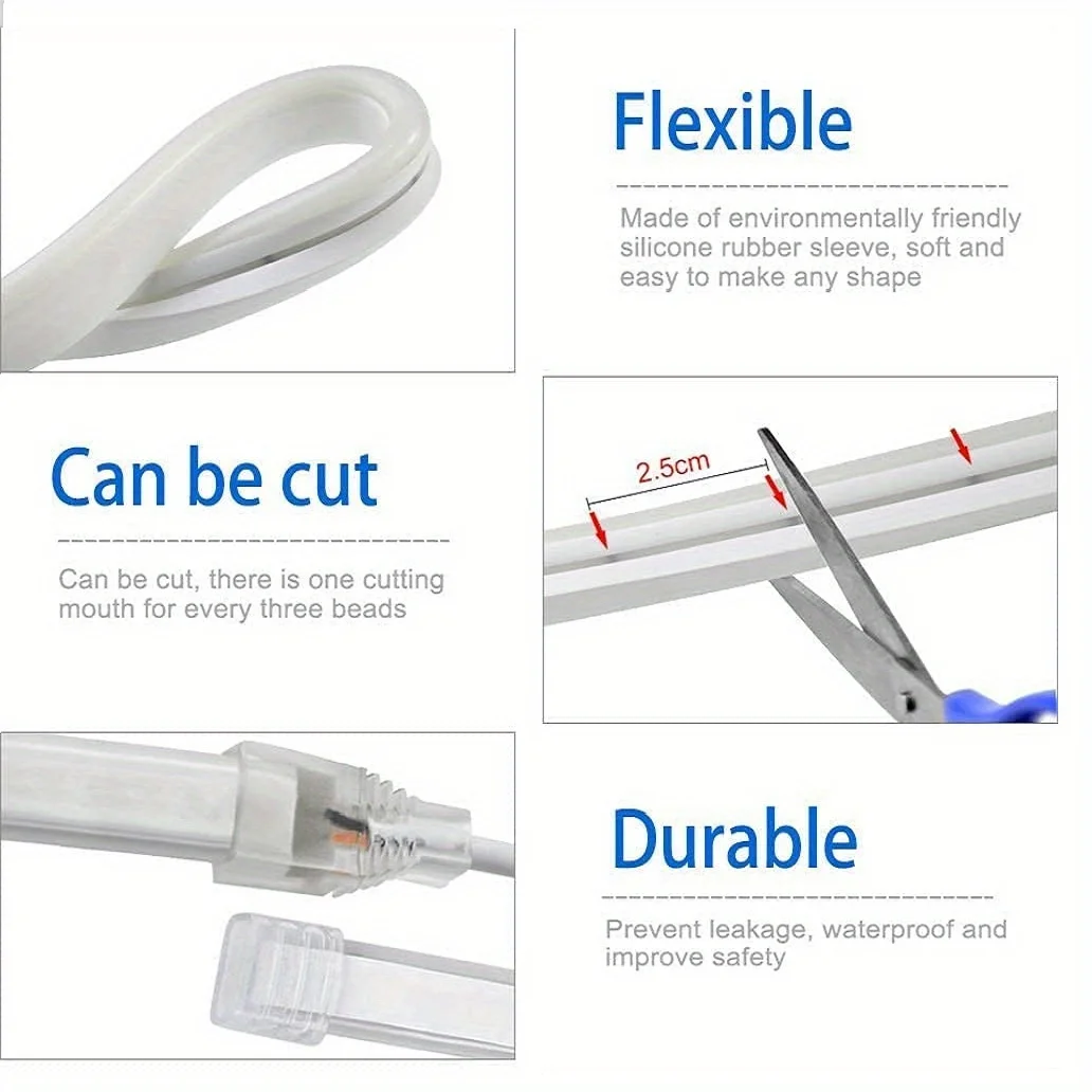 LED Strip Neon Light USB DC 5V Dimmable Touch Sensor Switch Flexible Silicone Neon Sign Tape Waterproof - Image 4