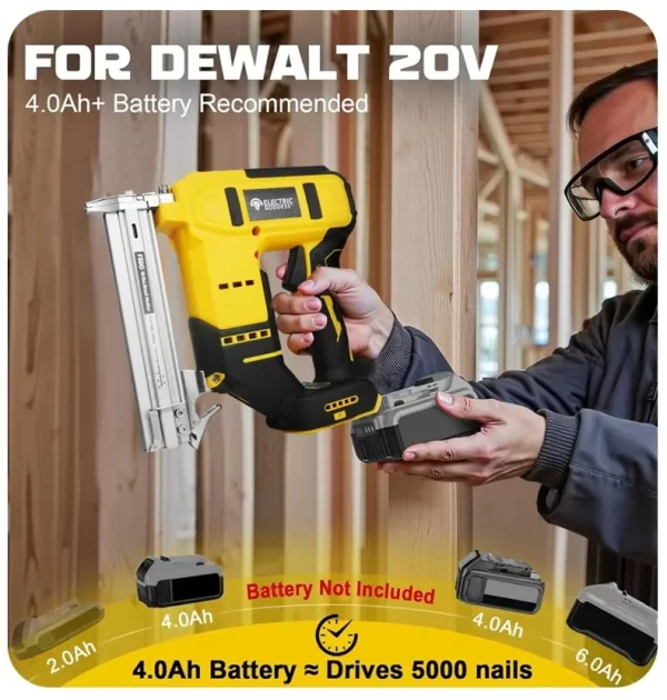 10-30mm Brushless Electric Nail Gun Depth Adjustment Nailer Stapler Cordless Stapler Framing For Dewalt 20V Battery Pin - Image 14