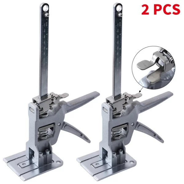 2 pcs Labor Saving Arm Jack 12 Inch Drywall Lift Wall Tile Locator 0-145 mm Height Adjuster Multi-Function Cabinet Jack Board - Image 7