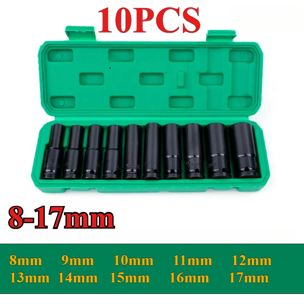1/2Inch Drive 6-Point Impact Socket Set Drive Metric Wrench Socket Deep Impact Socket - Image 15