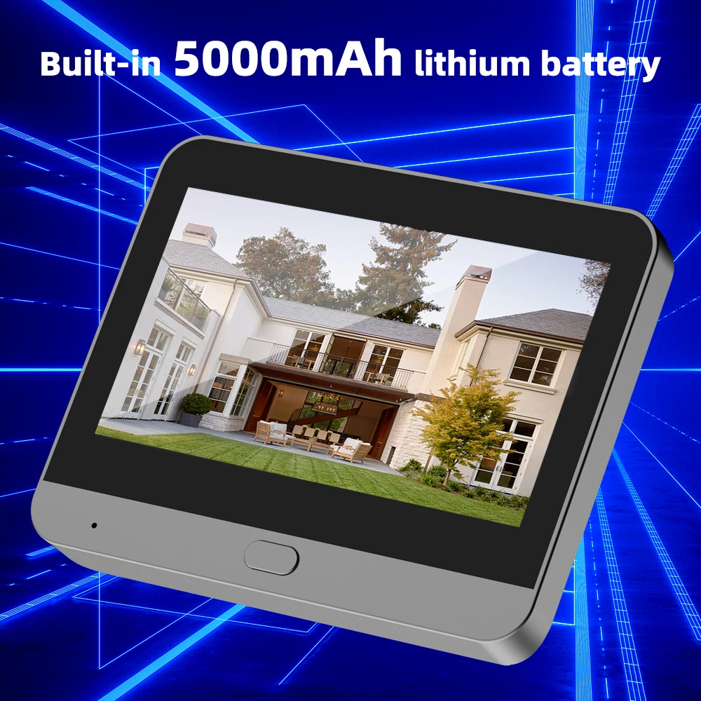 3MP Smart Life Tuya 1080P WiFi Door Bell Eye Peephole Camera 5000mAh Battery PIR Motion Detector IR Alexa Google Digital Viewer - Image 3