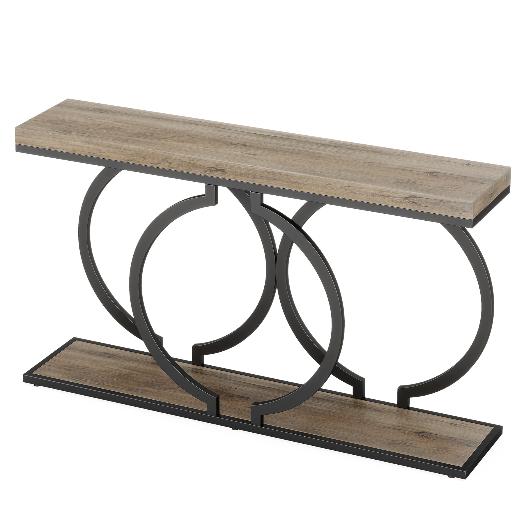 Tribesigns Gold Console Table, 55 inch Faux Marble Entryway Table Narrow Long Sofa Table - Image 7