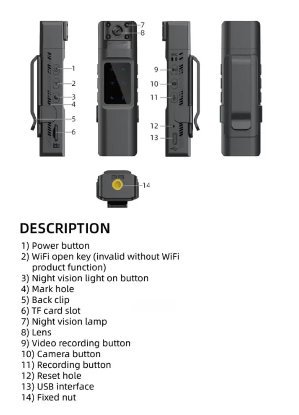 Miniature Camcorder NEW WIth Wifi Hotspot Mini Camera 1080P Portable Digital Video Recorder Body Camera Night Vision DVR - Image 17