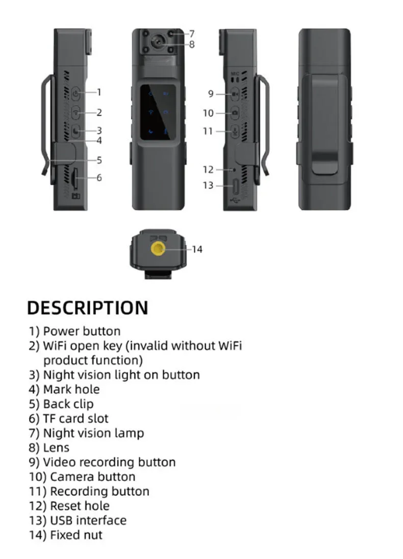 Miniature Camcorder NEW WIth Wifi Hotspot Mini Camera 1080P Portable Digital Video Recorder Body Camera Night Vision DVR - Image 17